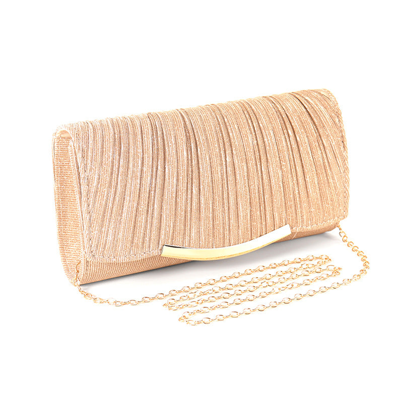 Solid Color Flap Chain Crossbody Bag