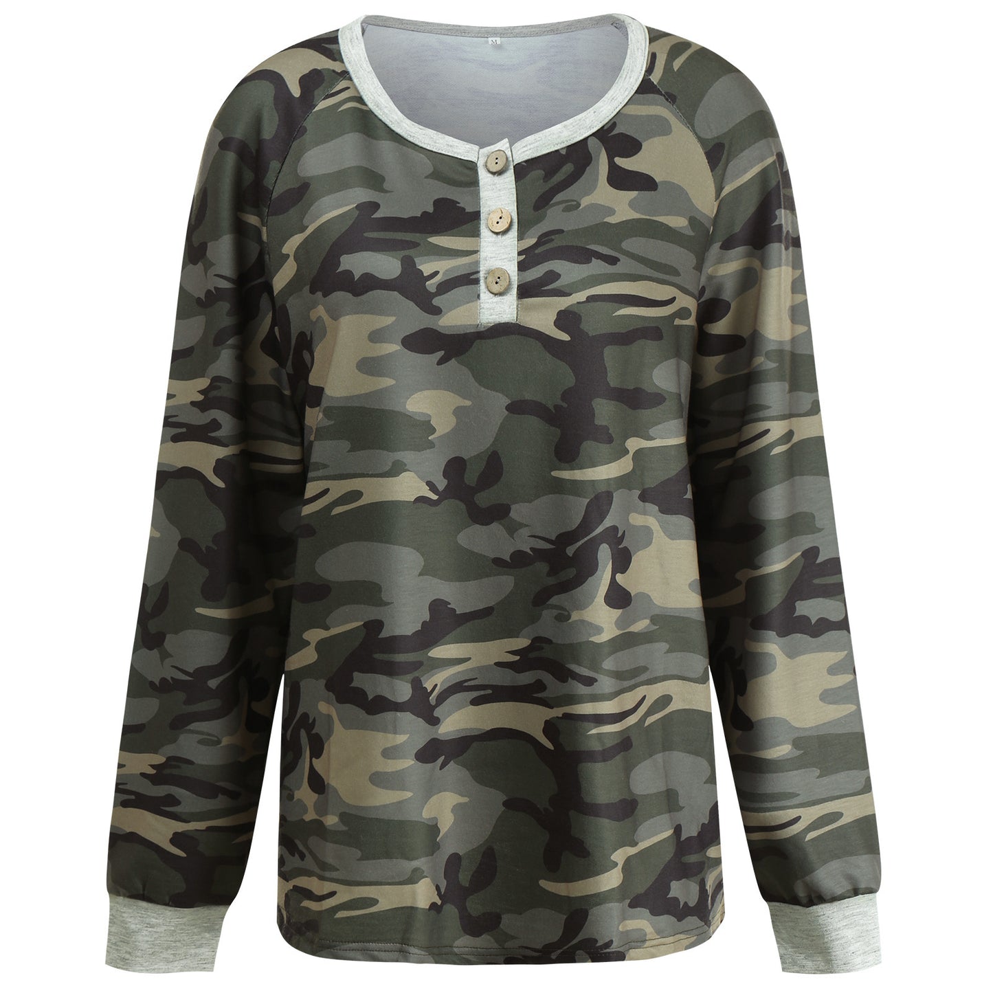 camouflage long-sleeved T-shirt