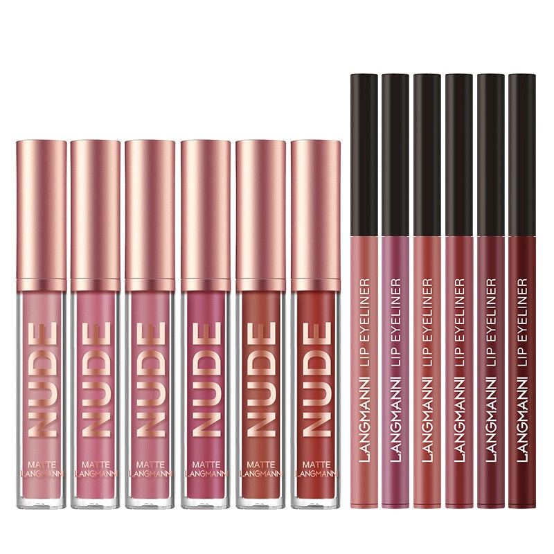 Matte Lip Liner Combination 12 Pieces Set