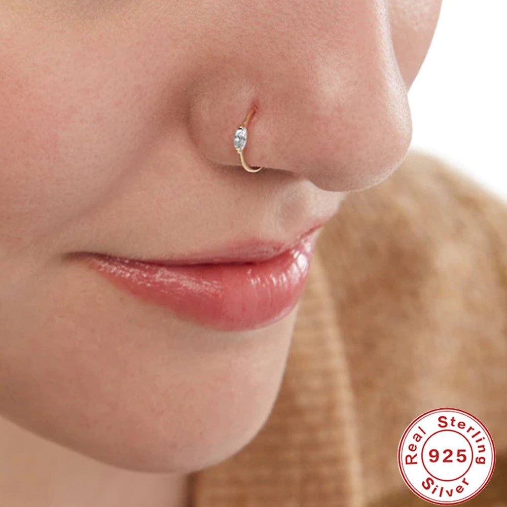 Sterling Silver  Nose Ring Piercing