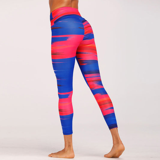 Blue&Red Digital Print yoga pants