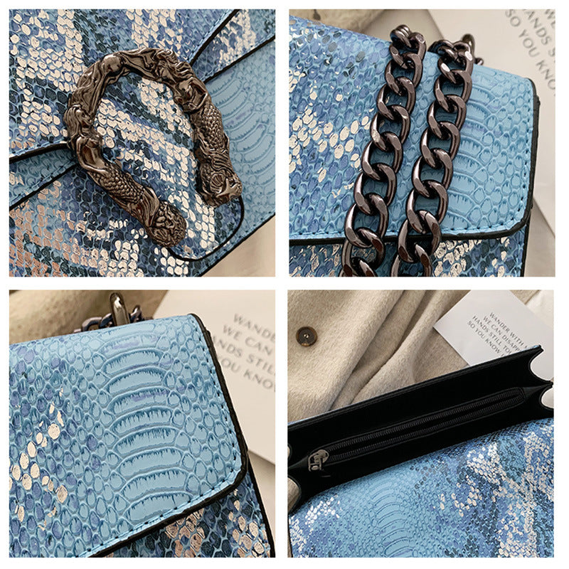 Snake cross shoulder bag