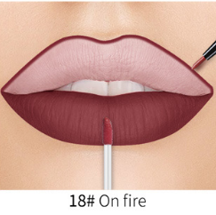 Matte Nonstick Liquid  Double Lip Gloss Pen