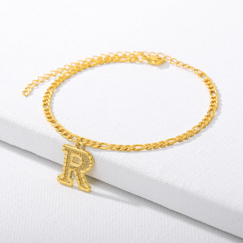 26 English alphabet anklets