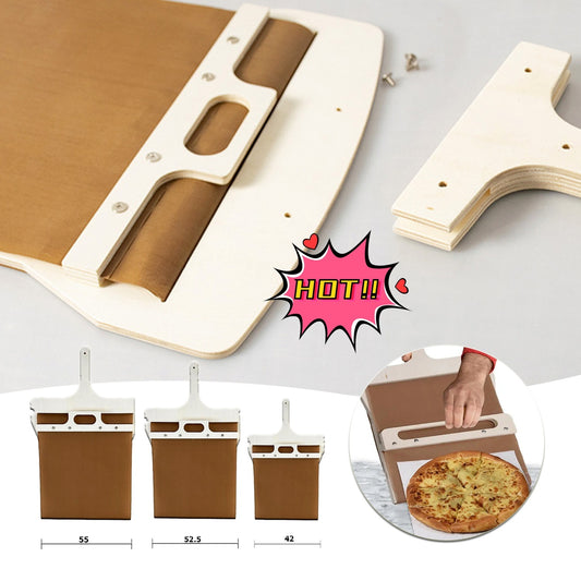 3 Sizes Sliding Pizza Peel Shovel Storage Board  Wooden Handle Transfer Pizza Kitchen Gadgets