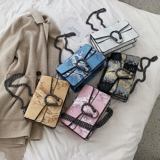 Snake cross shoulder bag