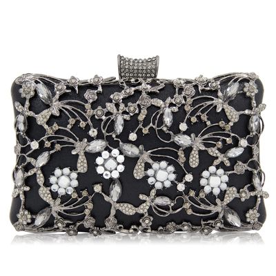 Hollow diamond cheongsam clutch bag