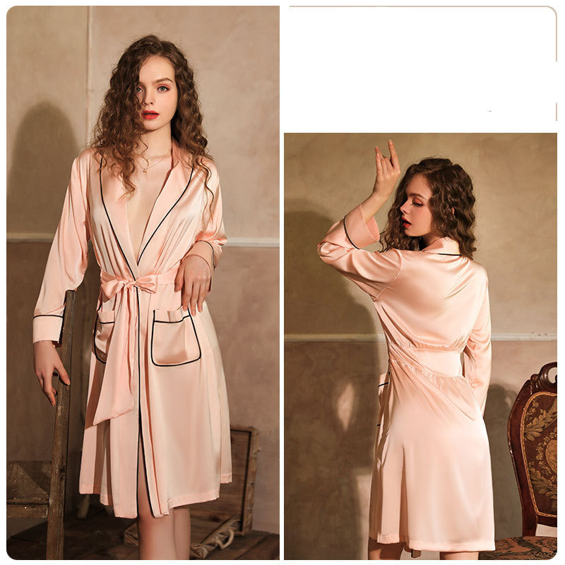 Silk Nightgown Bathrobe