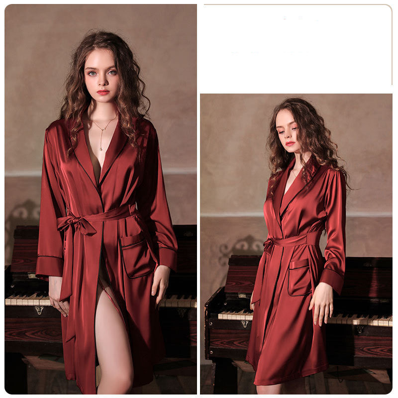 Silk Nightgown Bathrobe