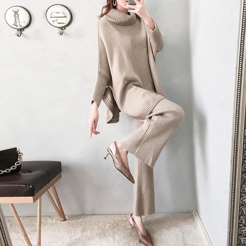 Loose Knitted Suit Women