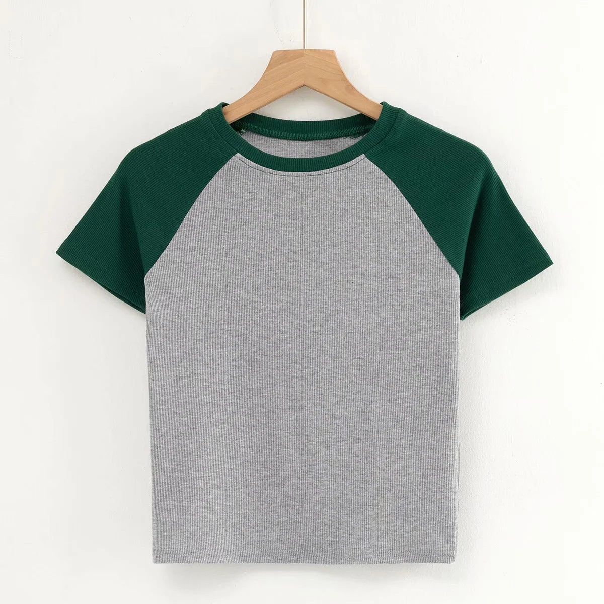 Contrast Stitching Short-sleeved T-shirt