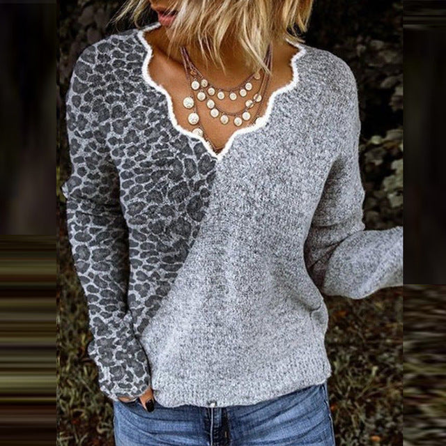 V-Neck Long Sleeve  T-Shirt