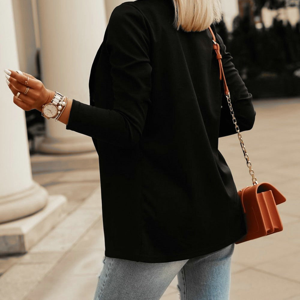 Long-sleeve Casual Solid Blazer