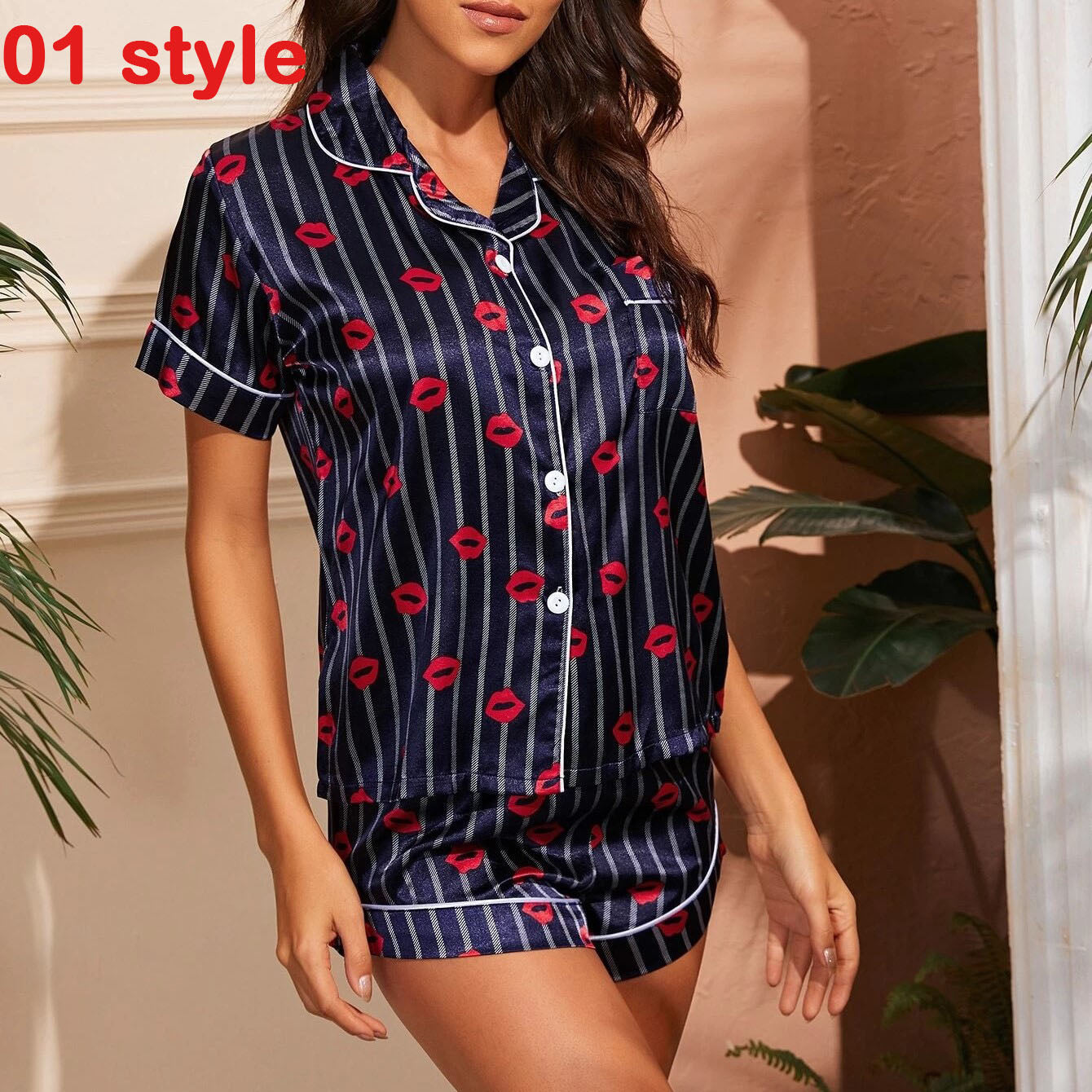 V-Neck Stretch  Sleepwear