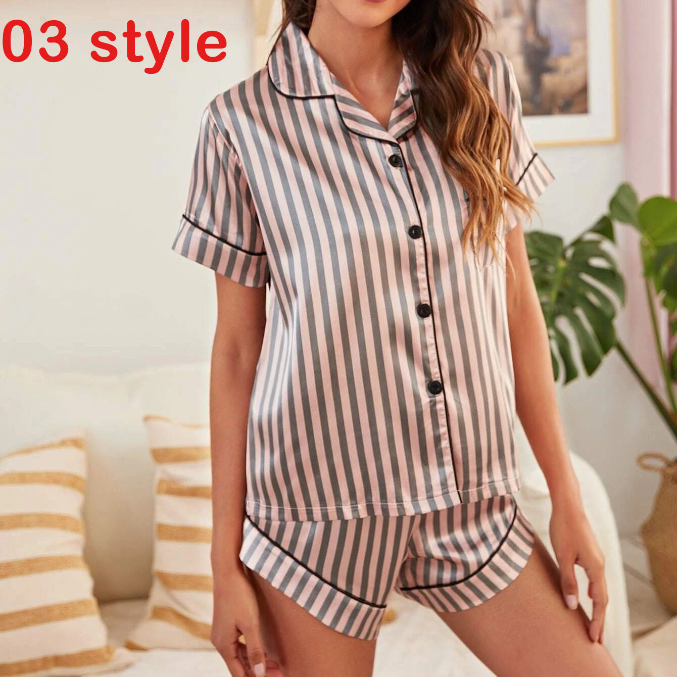 V-Neck Stretch  Sleepwear