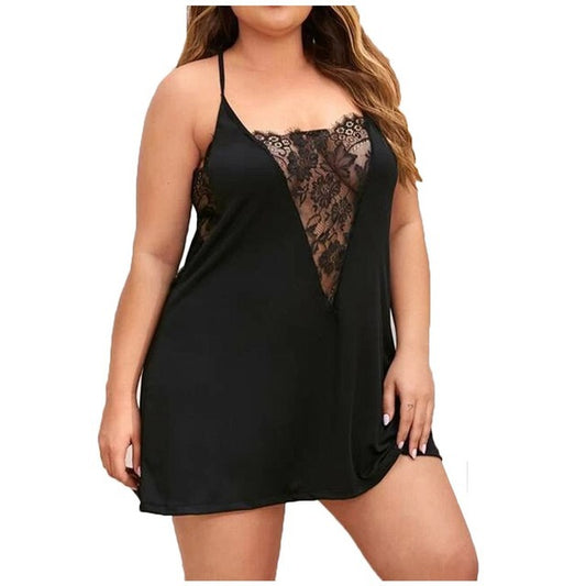 V Neck Lace Sleepwear