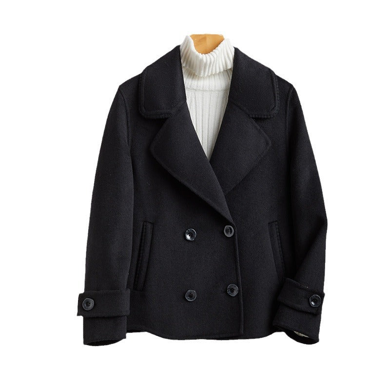 Suit Collar Woolen Coat