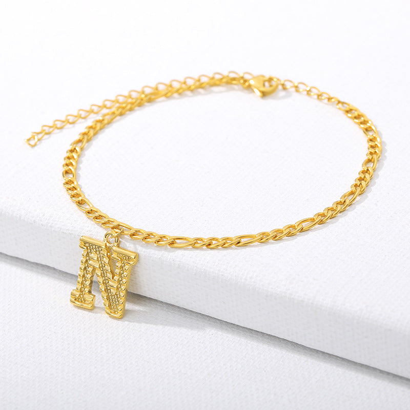 26 English alphabet anklets