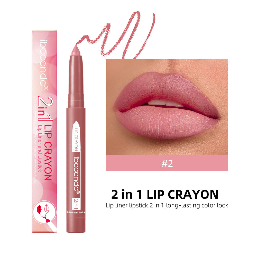 Two-in-one Lip Liner Long Lasting Waterproof