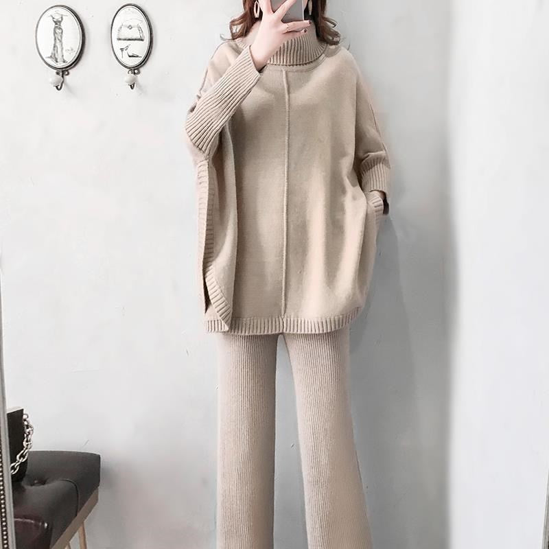 Loose Knitted Suit Women