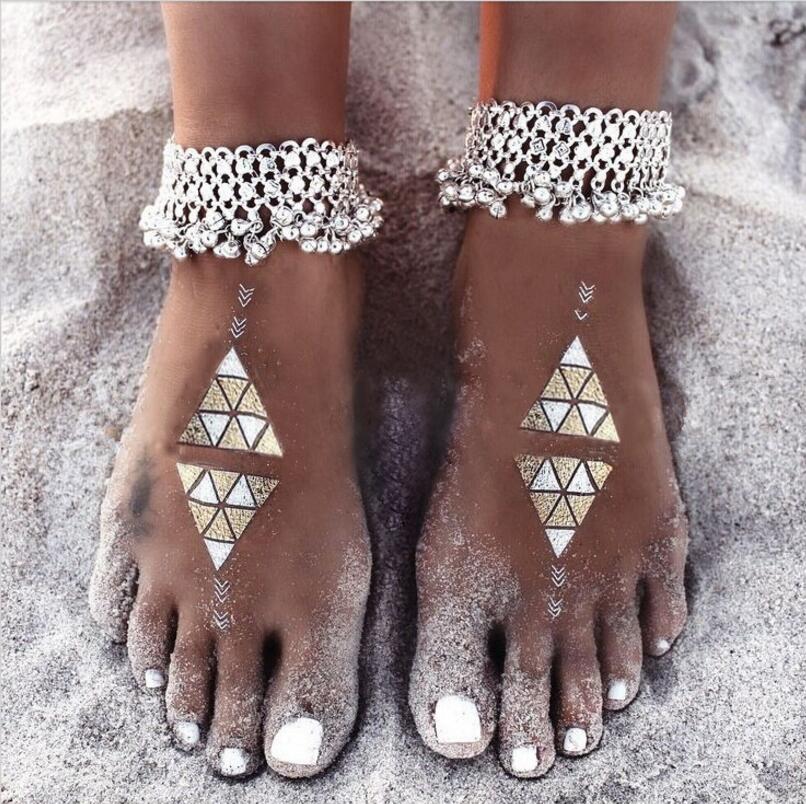 Bohemian Silver Color Anklet