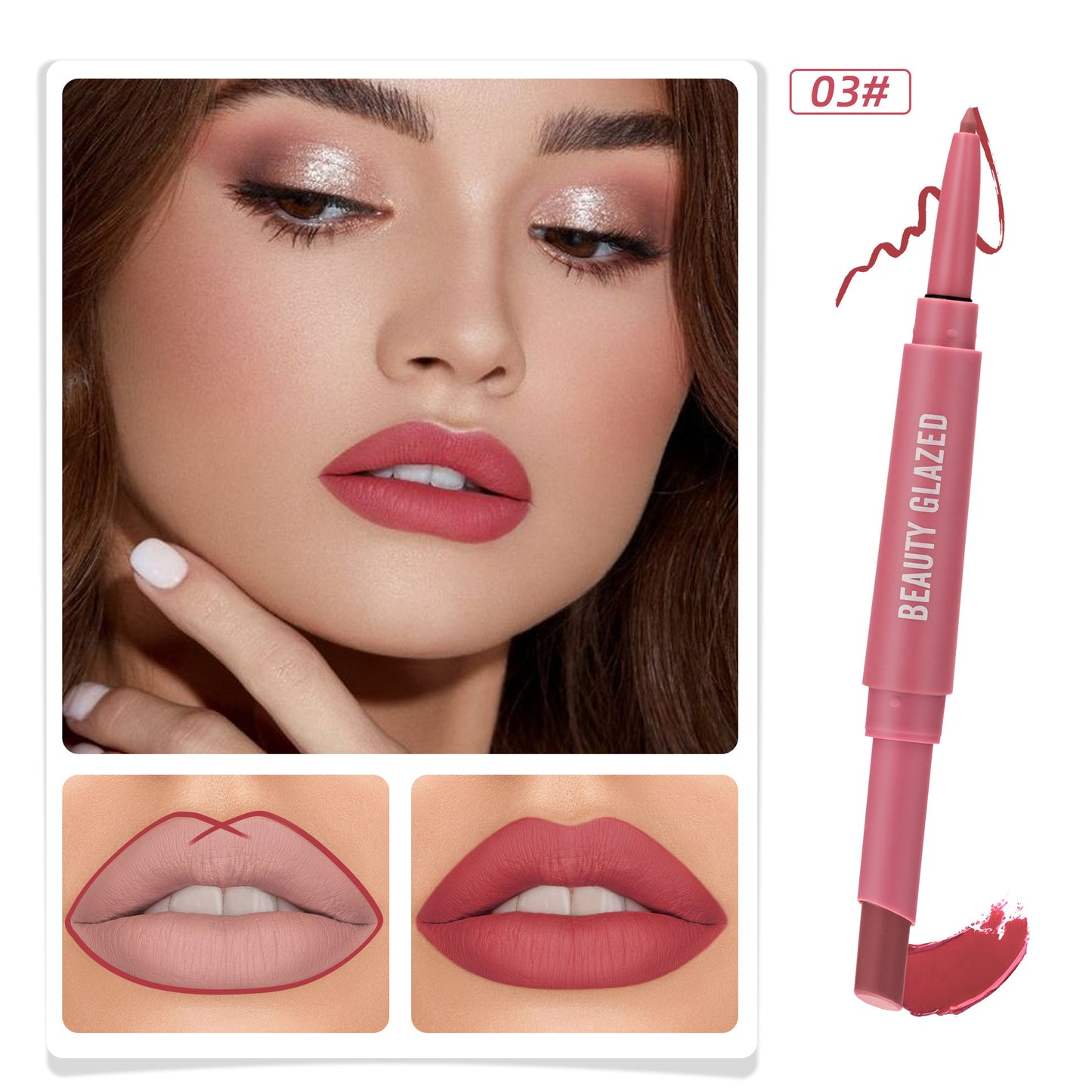 Double-headed Matte  Lipstick Lip Liner