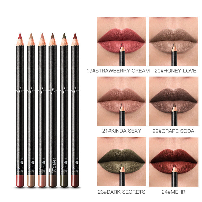 36 Color Lip Liner Waterproof