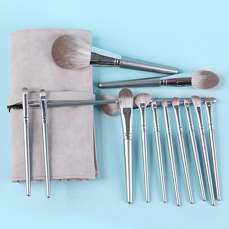 14 Piece Wooden Handle Makeup Brush Set