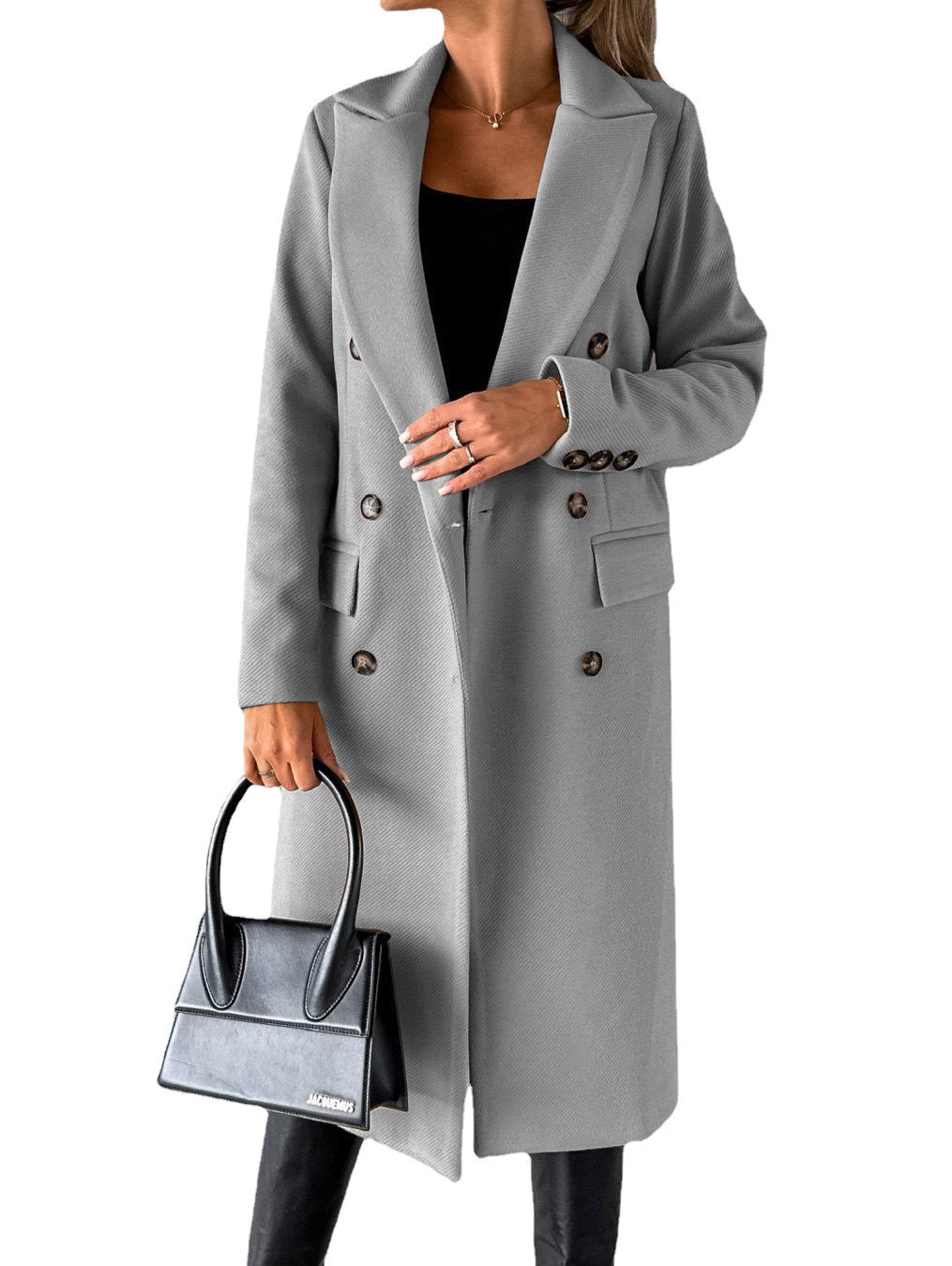 Long Sleeve Lapel Winter Coat