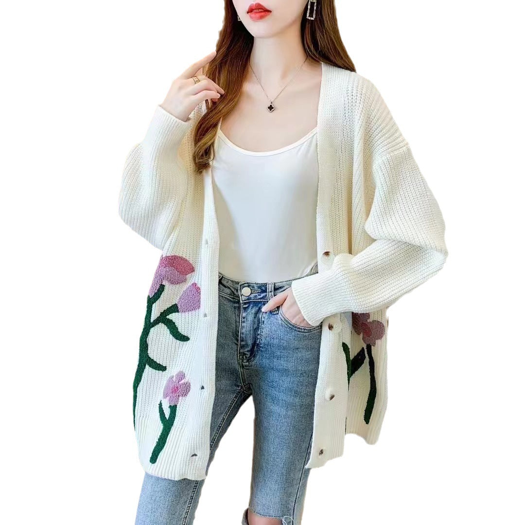 Fashionable Knitted Cardigan Top