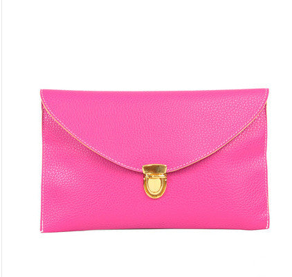 Envelope clutch shoulder bag