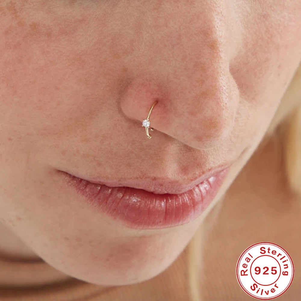 Sterling Silver  Nose Ring Piercing