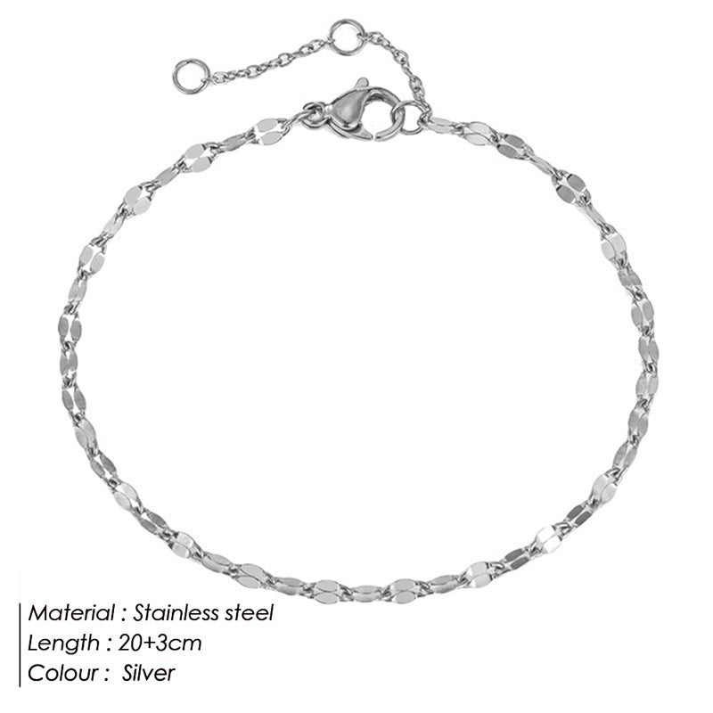 Non-fading Niche Stainless  Anklets