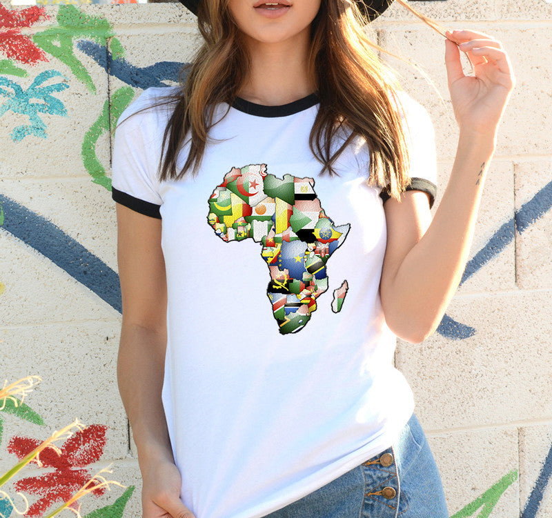 Africa Map Graphic T Shirt