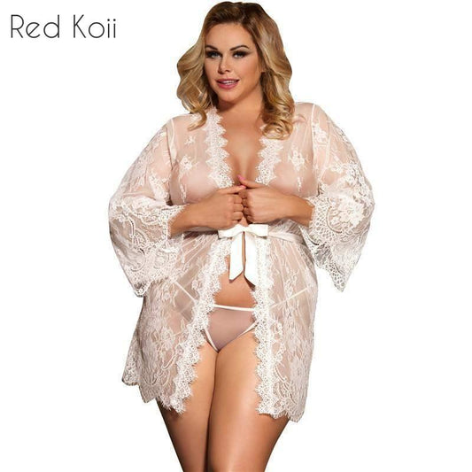 Long Sleeve Lace Night Dress Sleepwear