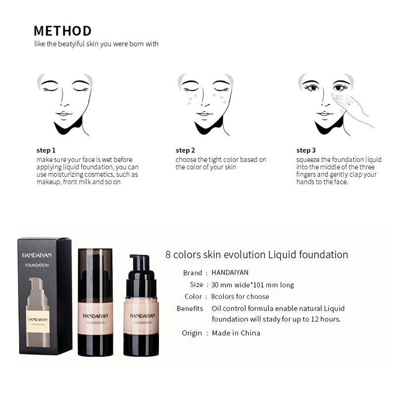 Waterproof Moisturizer Face Liquid Foundation