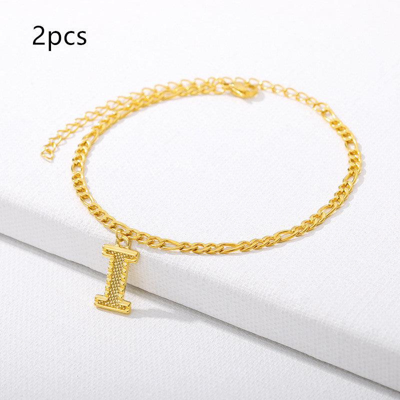 26 English alphabet anklets