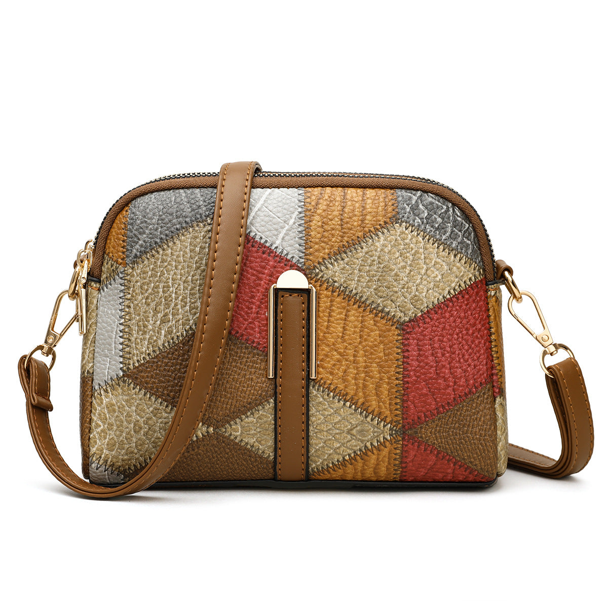 All-matching National S Double-zipper Cross-body Bags