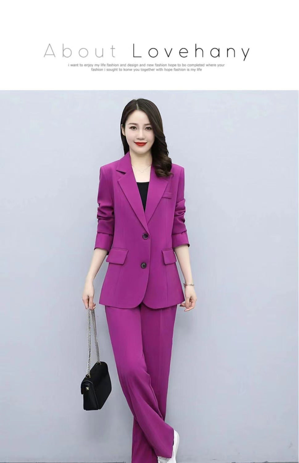 Business Suit Wide Leg Pants Two-piece Suit For Women