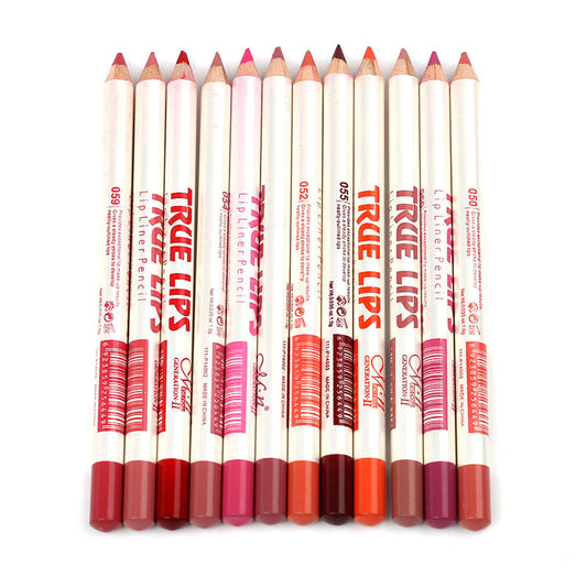 12  mixed color waterproof lip liner