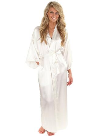 Silk loose  lace bathrobe