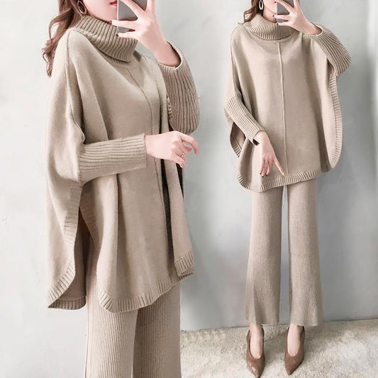 Loose Knitted Suit Women