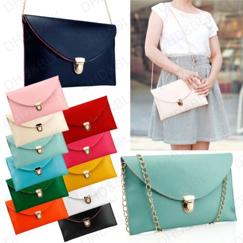 Envelope clutch shoulder bag