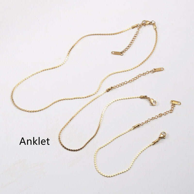 Titanium Steel Gold Plated Necklace