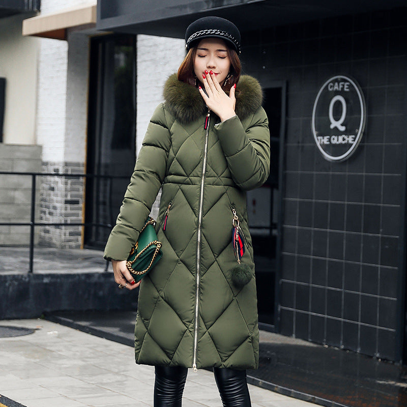 Long hooded padded coat