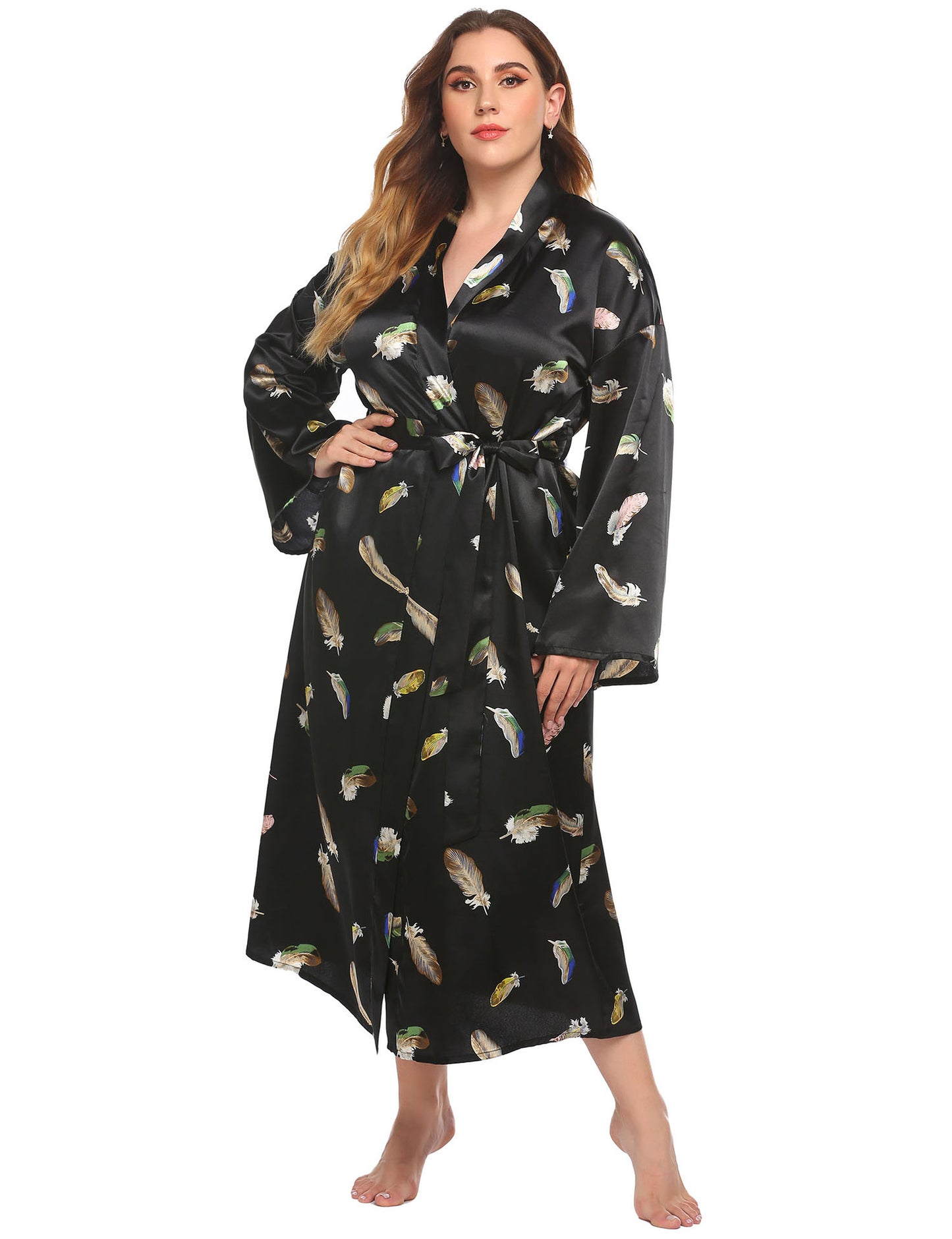 Flower Print Bathrobe