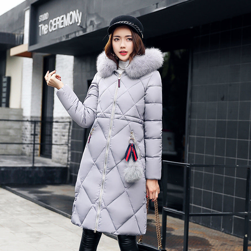 Long hooded padded coat