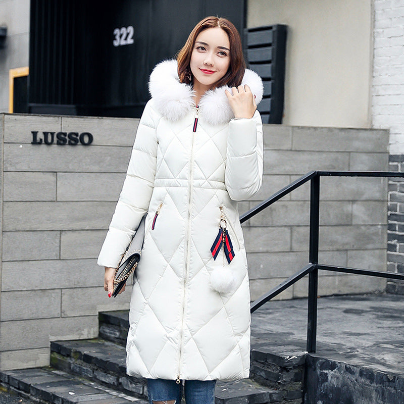 Long hooded padded coat