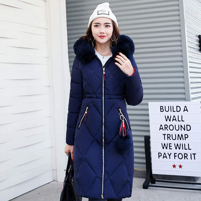 Long hooded padded coat