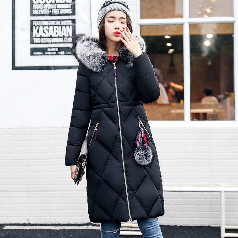 Long hooded padded coat